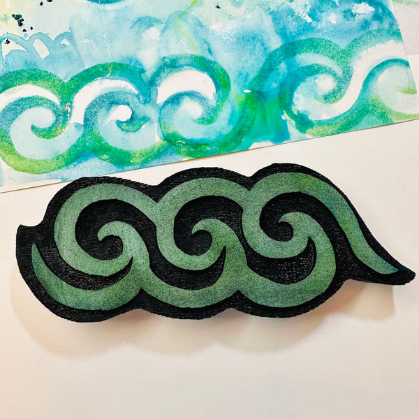 Kae Pea | Making Waves | Foam Stamp