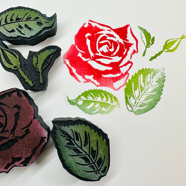 Red Tin Roof | Rose | Foam Stamp