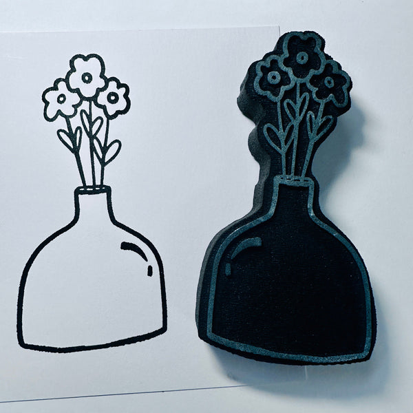 Kae Pea | Bud Vase with Blooms | Art Foam Stamp