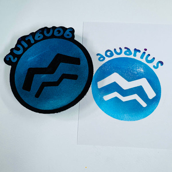 Zodiacs | Aquarius Sigil | Foam Stamp