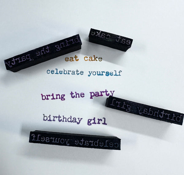 Kae Pea | Birthday Sentiments | Foam Stamps - Set of 4