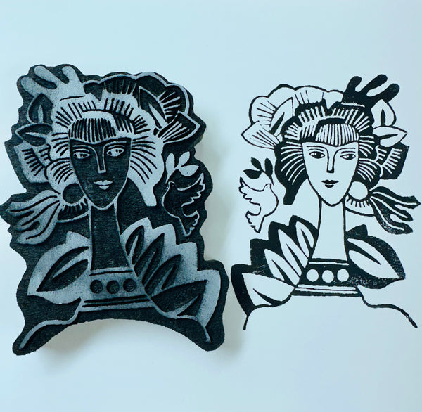 Jan Bryant | Leafy Lady | Foam Stamp