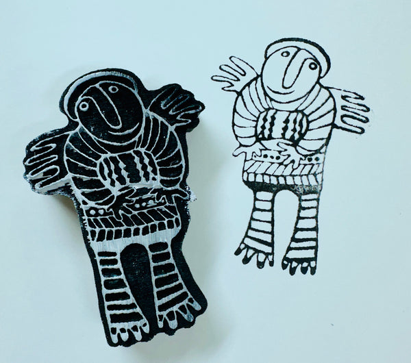 Jan Bryant | Shy Guy Angel | Foam Stamp