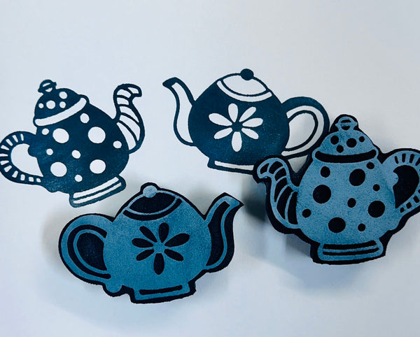 Wendy Aspinall | Two Teapots | Foam Stamps - Set of 2