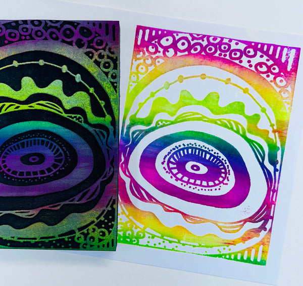 Wendy Aspinall | Spiraling Imprint Pad | Foam Stamp