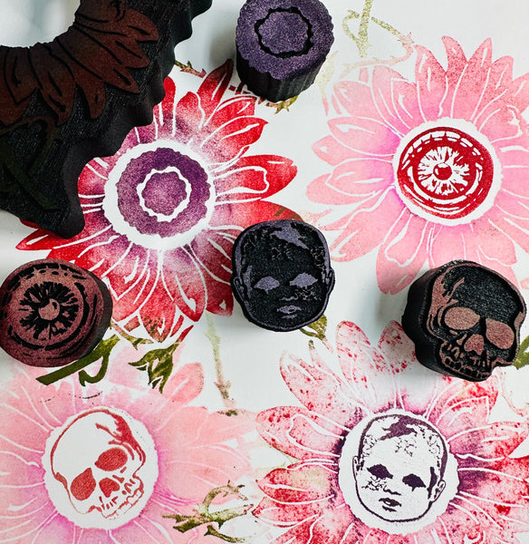 Red Tin Roof | Toxic Flower | Foam Stamps - Set of 5