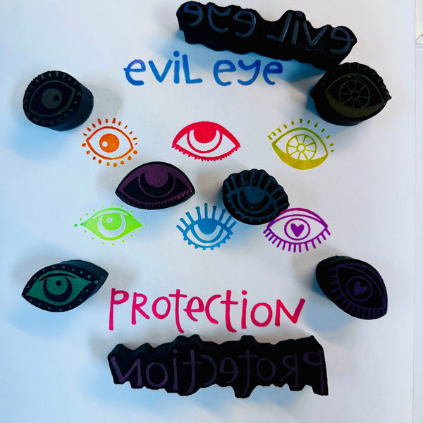 Willa Wanders for Fodder School | Evil Eye Protection Set  | Foam Stamps - Set of 8