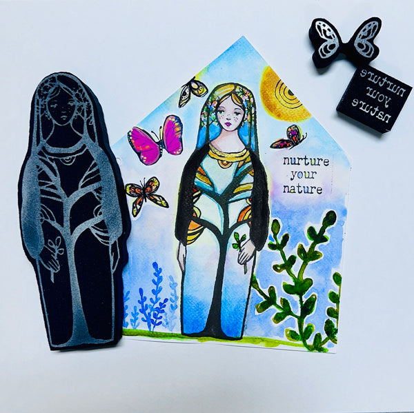 Kae Pea & Megan Quinlan | Faraway Girls Set 3 | Foam Stamps - Set of 6