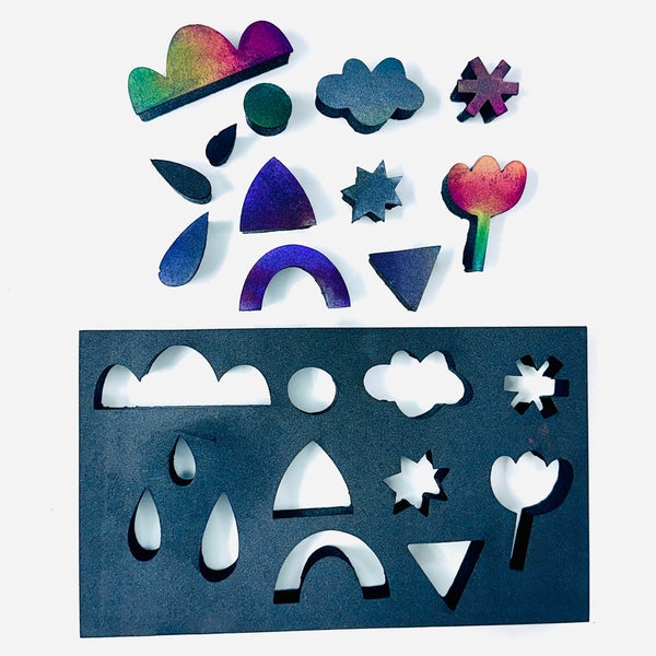 Spotgirl Design | Balance Block Bits | Foam Stamps - Set of 12