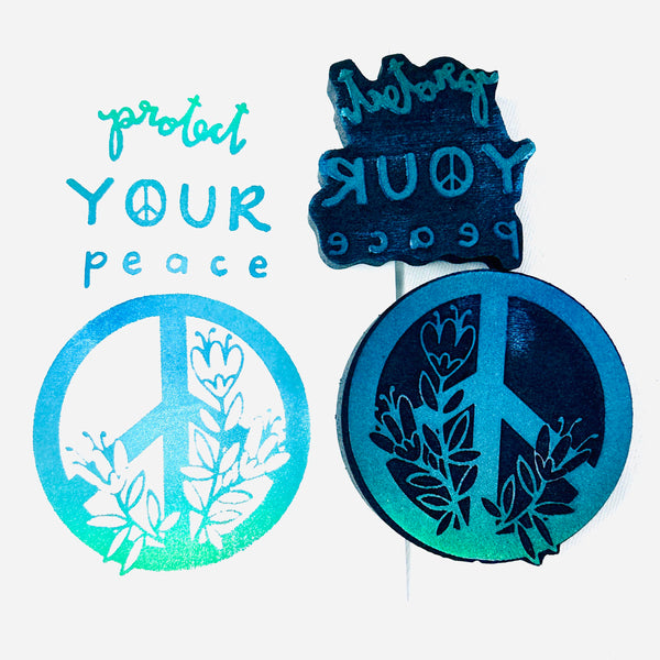 Sarah Gardner for Fodder School | Protect Your Peace | Foam Stamps - Set of 2