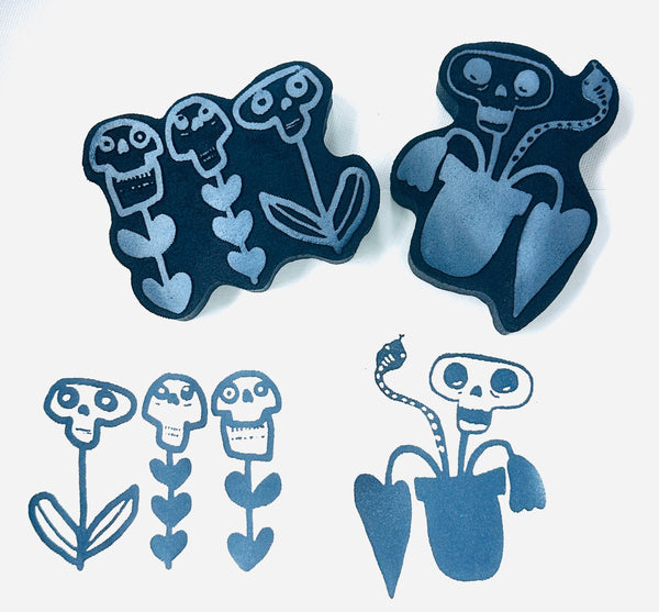 Wendy Aspinall | Dead Flowers | Foam Stamps - Set of 2