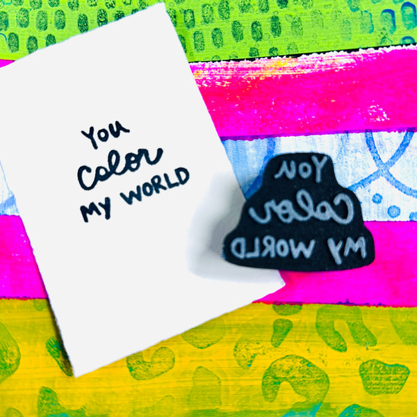 Cheiron Brandon for Fodder School | "Artsy Friends" Words Set | Foam Stamps - Set of 4