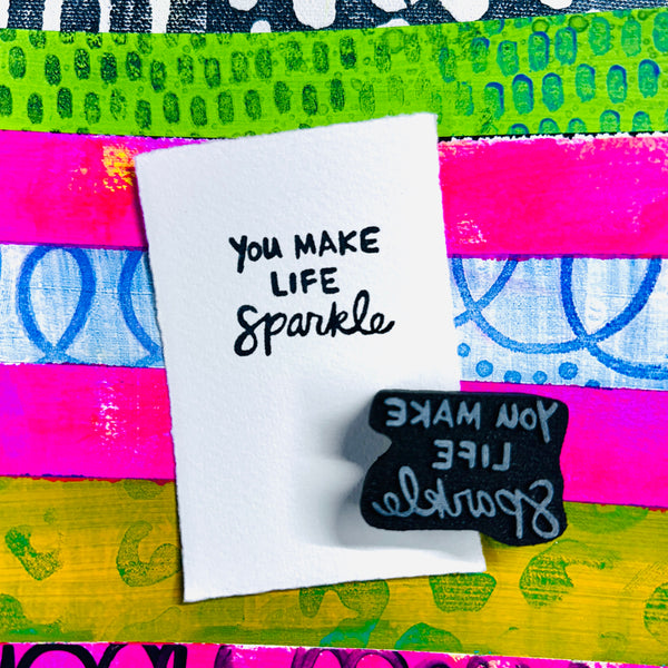 Cheiron Brandon for Fodder School | "Artsy Friends" Words Set | Foam Stamps - Set of 4