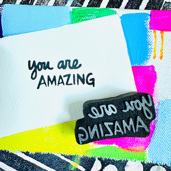 Cheiron Brandon for Fodder School | "You Are" Words Set | Foam Stamps - Set of 4