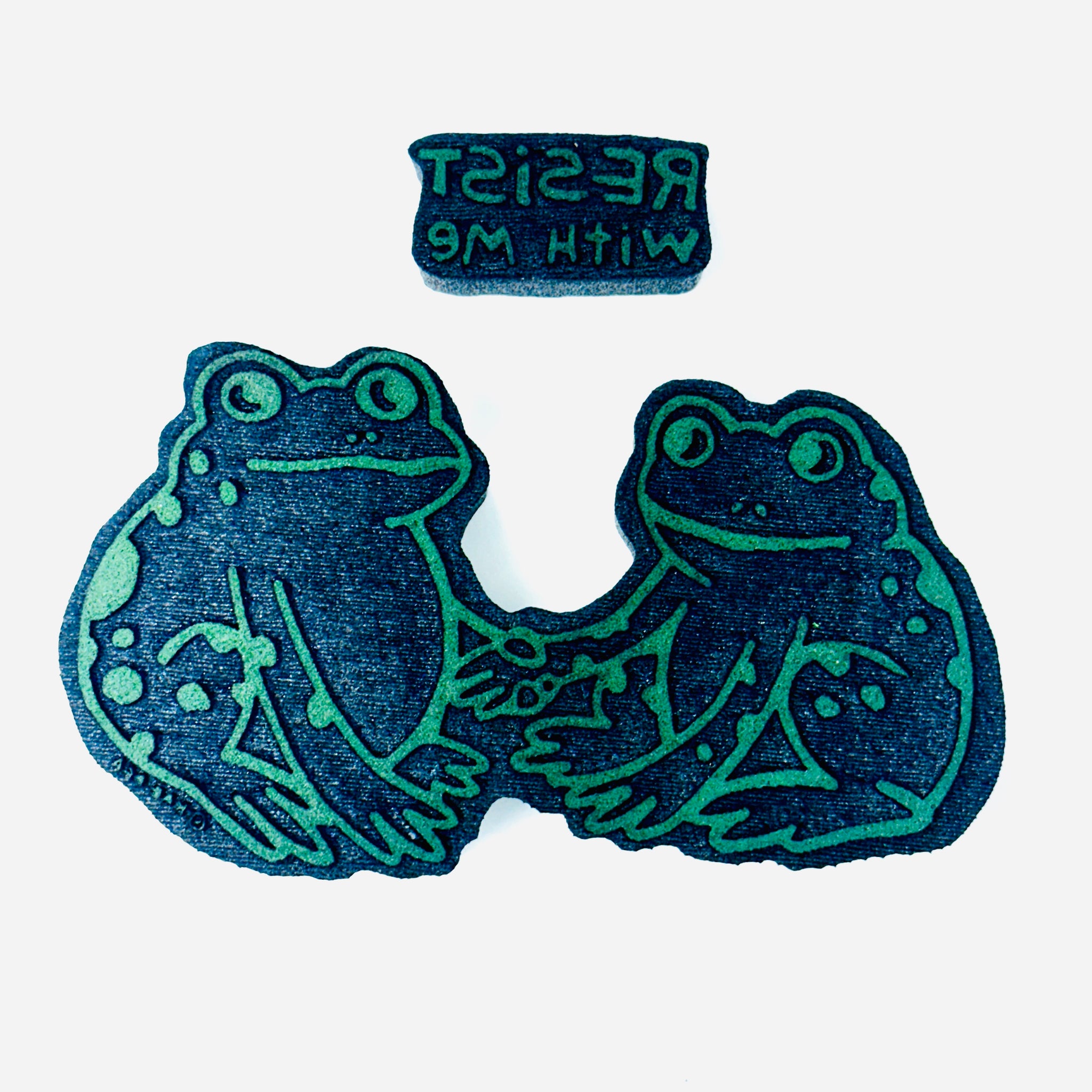 Kae Pea | Resist with Me - Frog Set of 2 | Foam Stamps