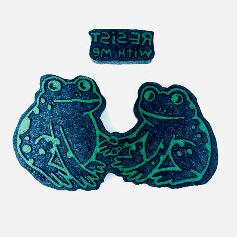 Kae Pea | Resist with Me - Frog Set of 2 | Foam Stamps