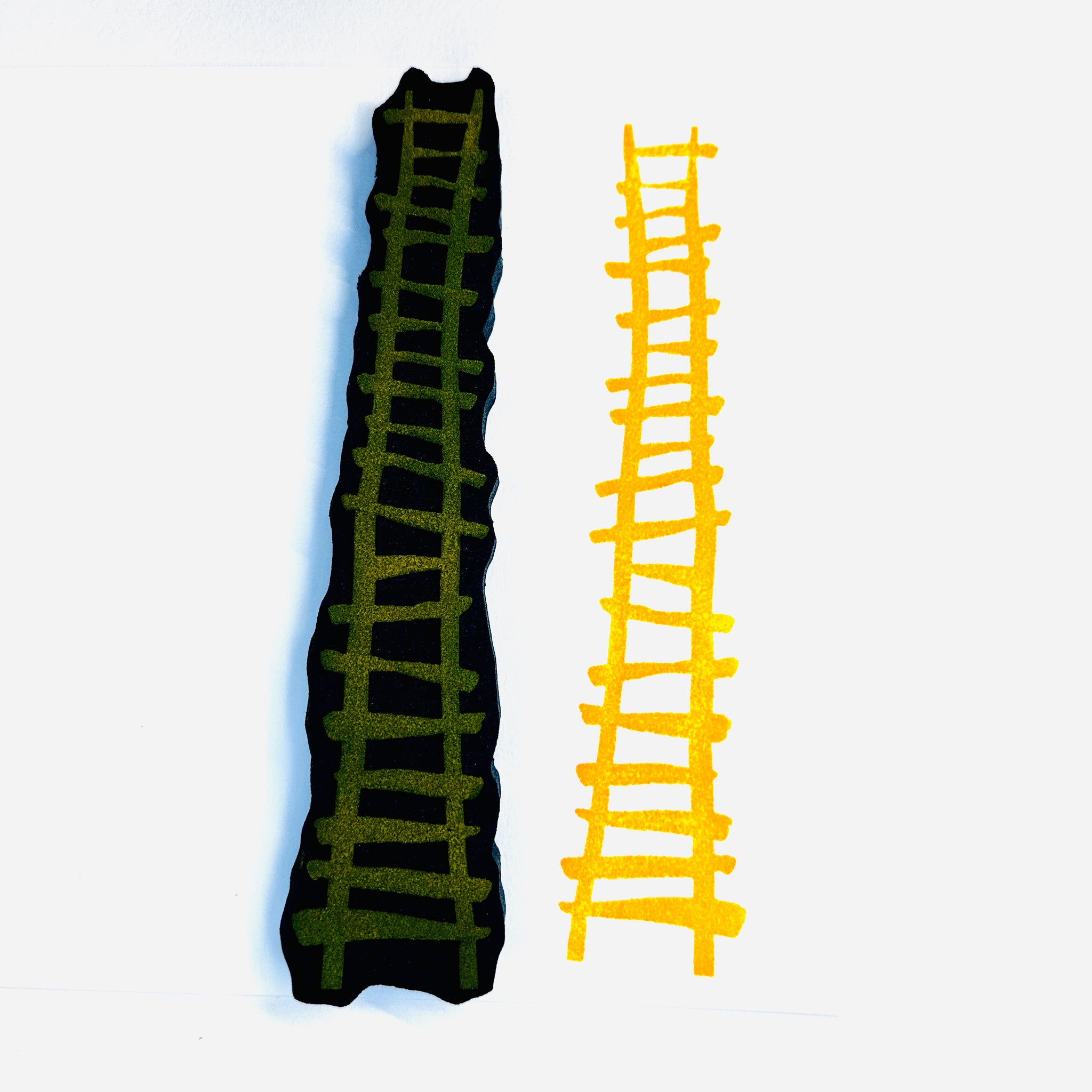 Elizabeth St. Hilaire | Rails | Foam Stamp