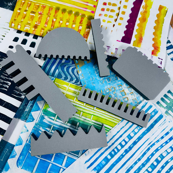 Kae Pea | Foam Combs | Foam Stamps (Set of 6)