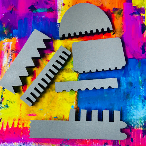 Kae Pea | Foam Combs | Foam Stamps (Set of 6)