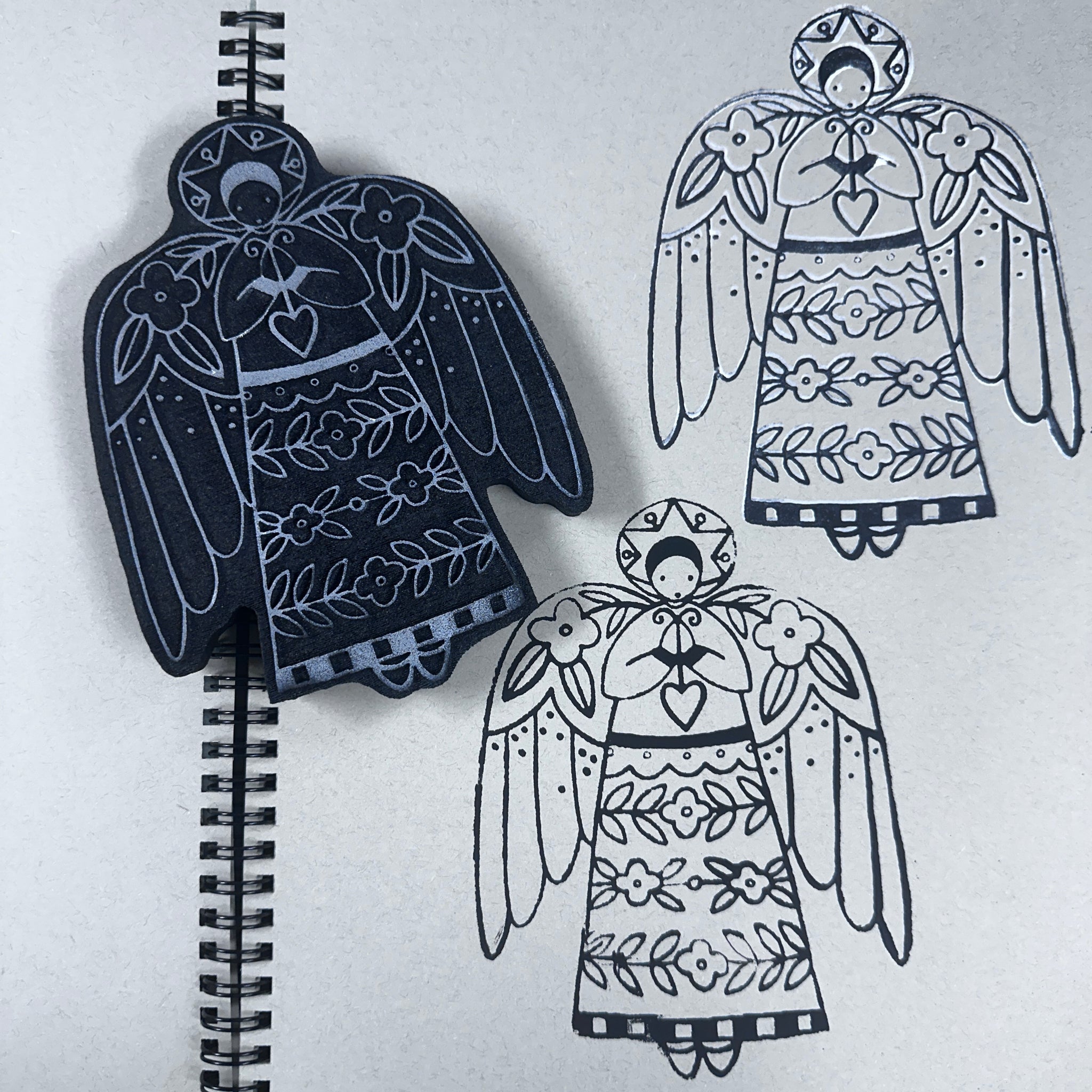 Jone Hallmark | Folk Art Angel | Foam Stamp
