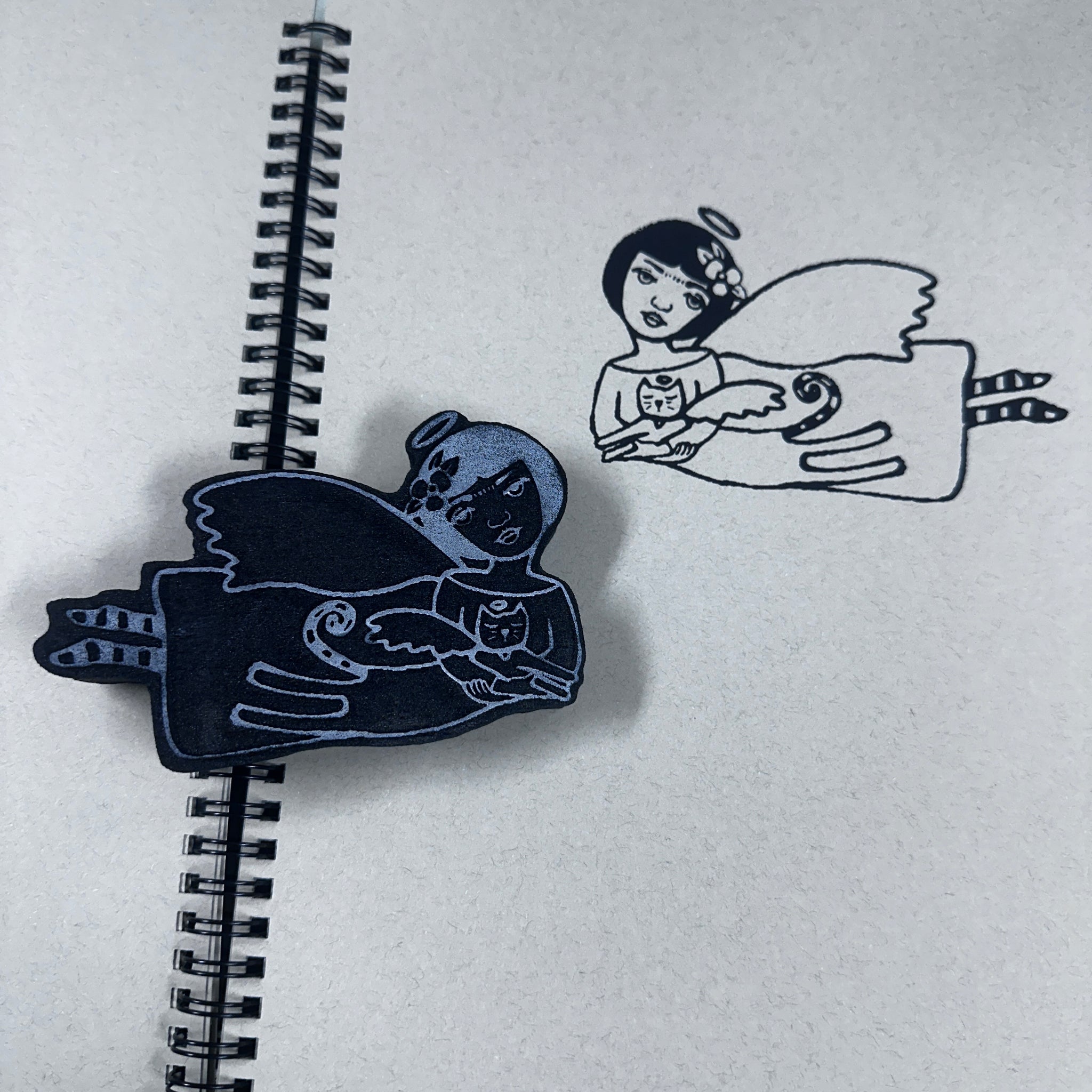 Pato | Frida Angel w/Kitty | Foam Stamp