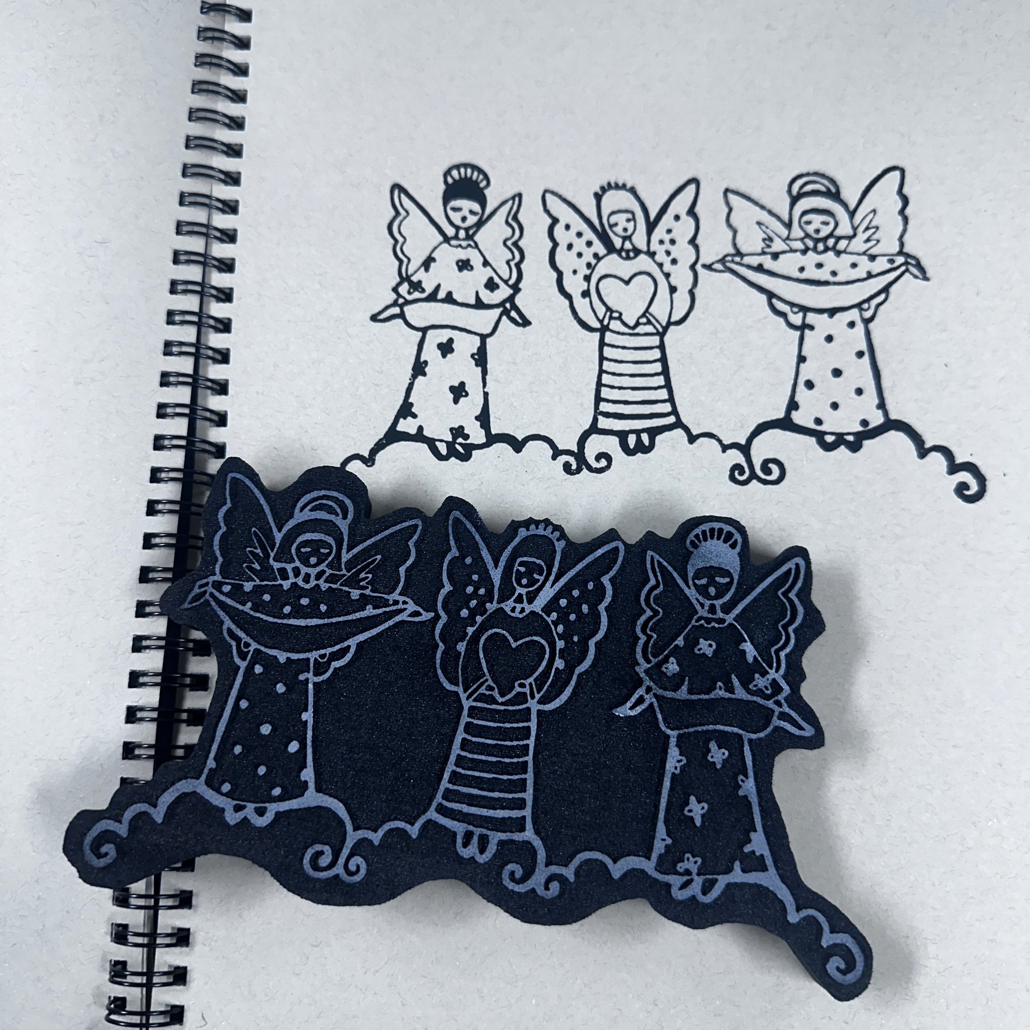 Kae Pea | Chorus of Angels | Foam Stamp