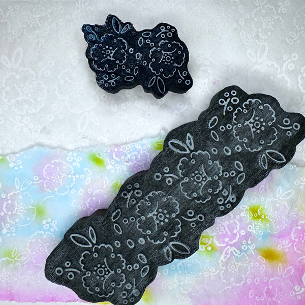 Jane Chipp for Fodder School | Lace Border & Bit | Foam Stamps - Set of 2