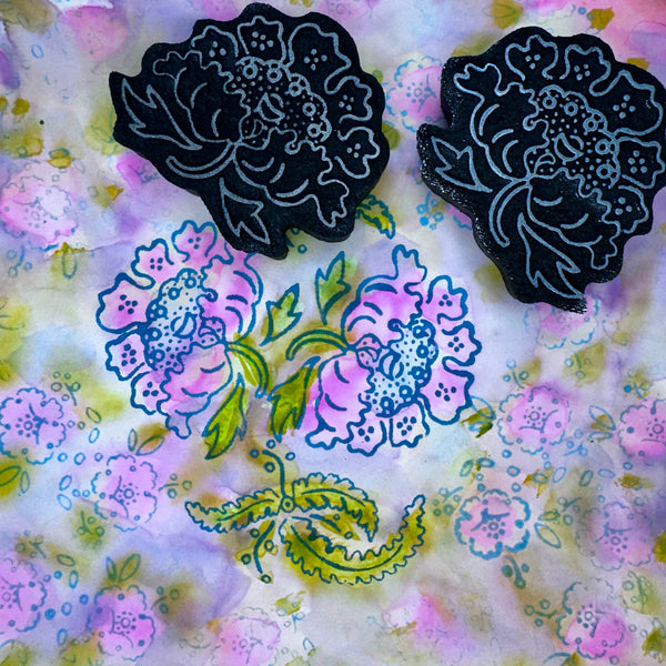 Jane Chipp for Fodder School | Delicate Florals | Foam Stamps - Set of 2