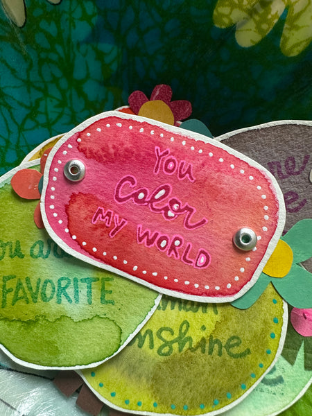 Cheiron Brandon for Fodder School | "Artsy Friends" Words Set | Foam Stamps - Set of 4