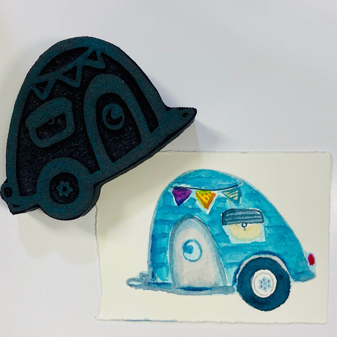Kae Pea | Happy Camper (September 2020) | Foam Stamp