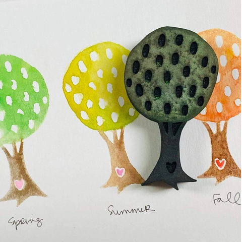Kae Pea | Littlest Tree (October 2020) | Foam Stamp