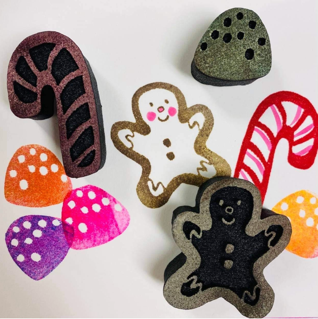 Kae Pea | Christmas Candies (Christmas 2020) | Foam Stamps - Set of 3