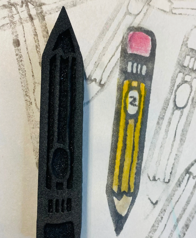 Kae Pea | No. 2 Pencil (August 2021) | Foam Stamp