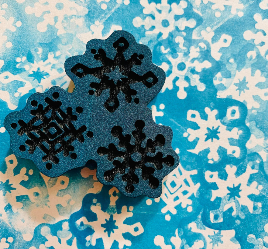 Kae Pea | Snowflake Trio (January 2022) | Foam Stamp