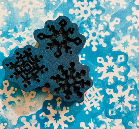 Kae Pea | Snowflake Trio (January 2022) | Foam Stamp