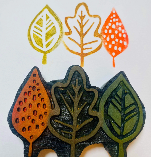 Kae Pea | Leaf Trio (October 2022) | Foam Stamp