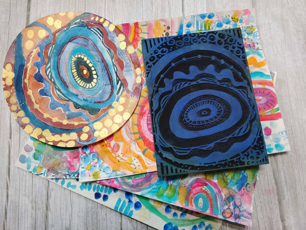 Wendy Aspinall | Spiraling Imprint Pad | Foam Stamp