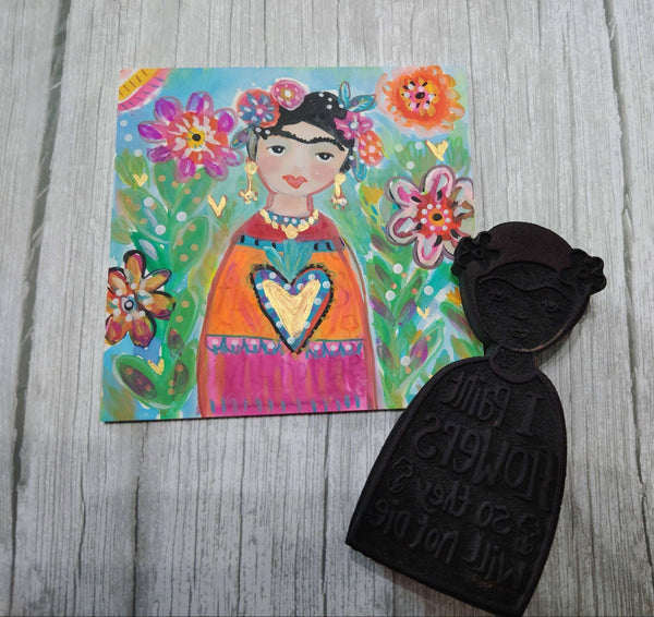 Wendy Aspinall | Frida Paints Flowers | Foam Stamp