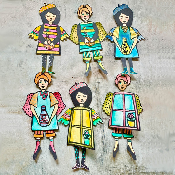 Kae Pea & Megan Quinlan | The Changels Set #4 | Foam Stamps - Set of 7