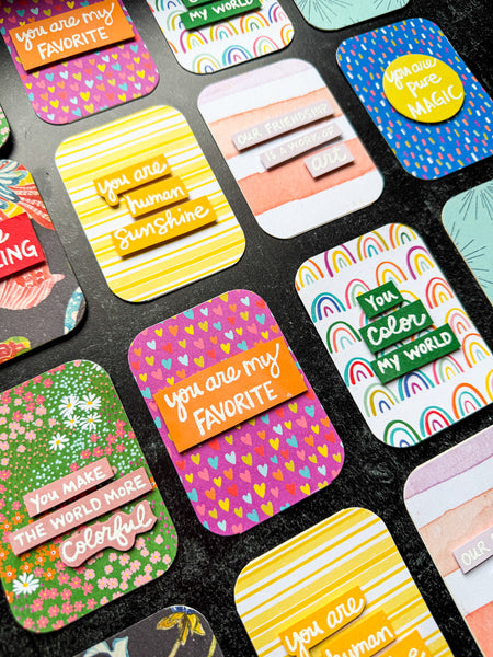 Cheiron Brandon for Fodder School | "Artsy Friends" Words Set | Foam Stamps - Set of 4