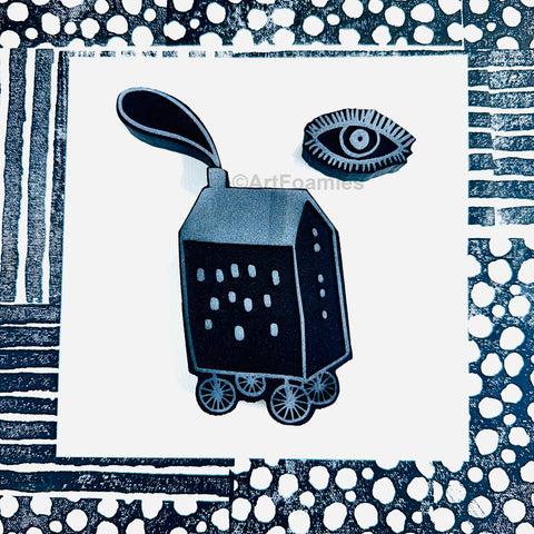 Danita Art | Dream House with Eye  | Foam Stamps - Set of 2