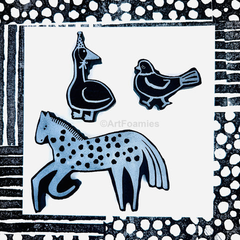 Danita Art | Menagerie | Foam Stamps - Set of 3