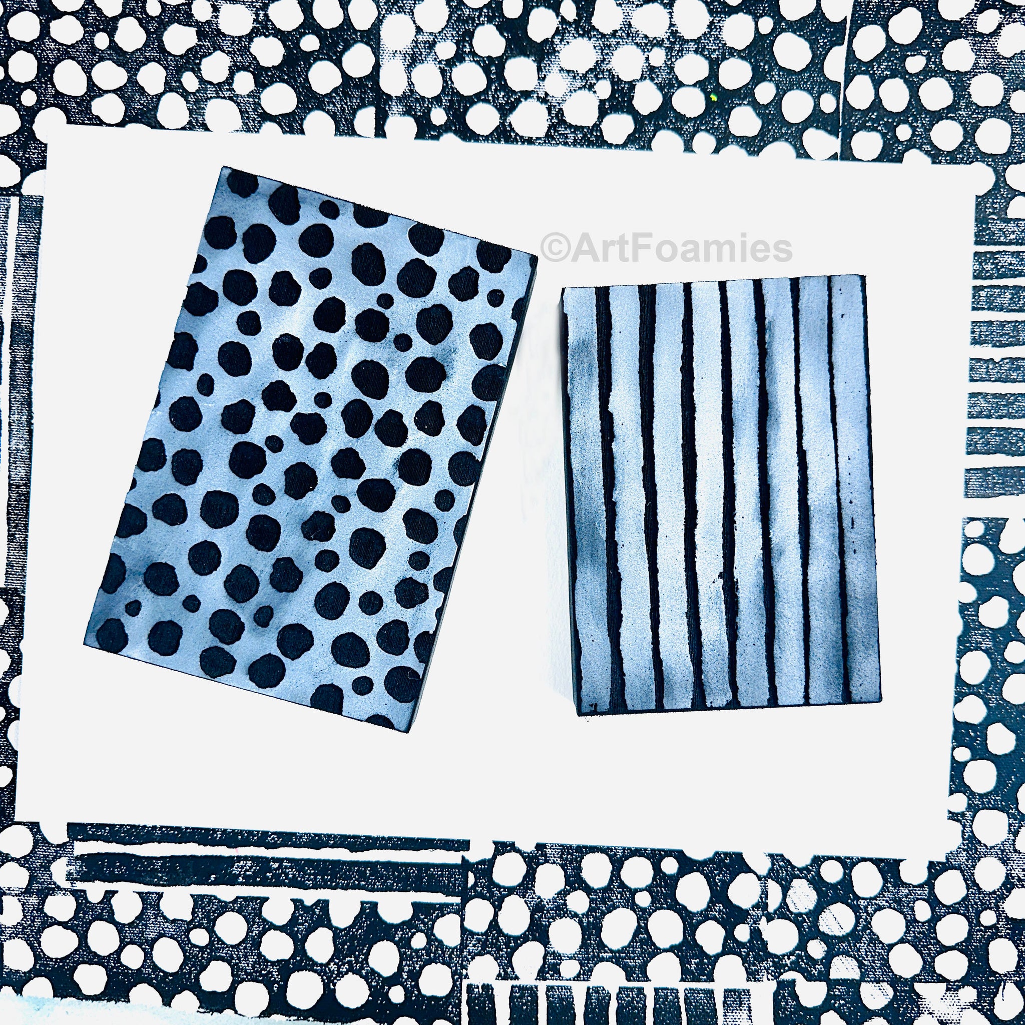 Danita Art | Spots and Stripes | Foam Stamps - Set of 2