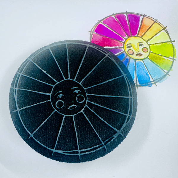 Kae Pea | Color Wheel Sun | Art Foam Stamp