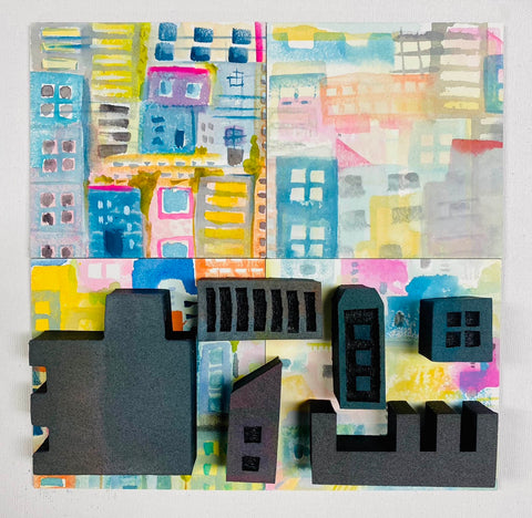 Kae Pea | Patreon Exclusive - Town Square | Foam Stamps - Set of 6