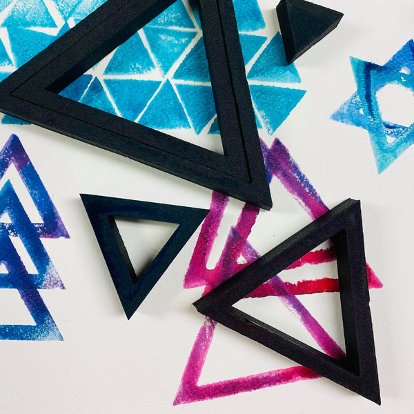 Kae Pea | Creative Concentrics Triangle | Foam Stamps - Set of 5