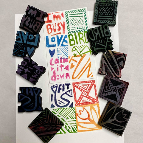 Sarah Matthews | Carve December Set | Foam Stamps - Set of 10