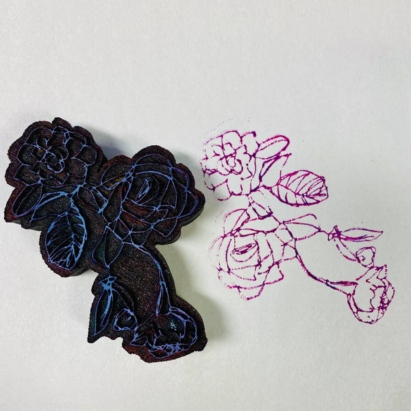 Kae Pea | Scribble Rose | Foam Stamp