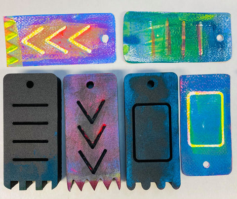 Kae Pea | Texture Tags | Foam Stamps - Set of 3