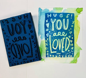 Kae Pea | You are Loved | Foam Stamp